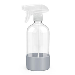 Rionisor botella de vidrio dieciseis onzas con funda de silicona para protección y agarre seguro.