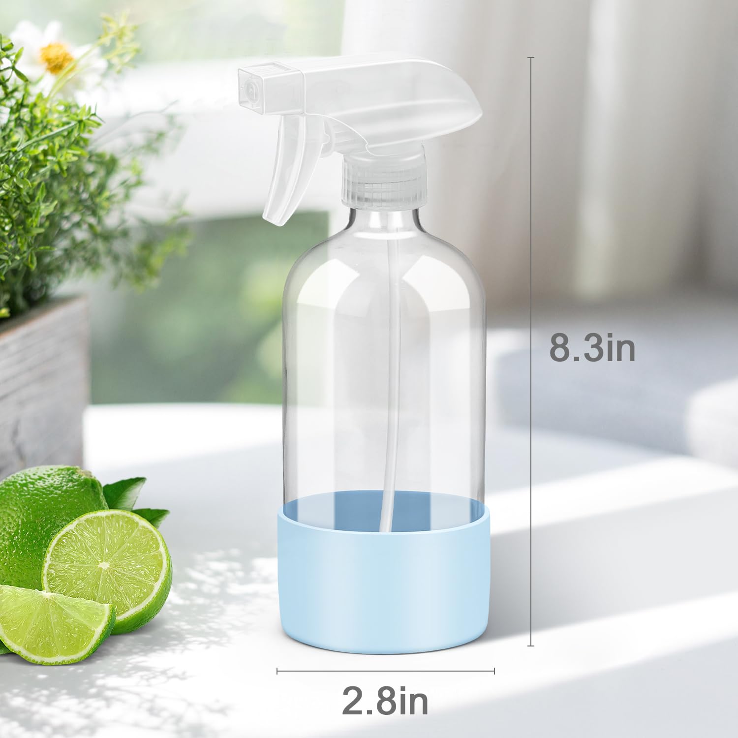 Rionisor botella de 16 oz, gran capacidad para rellenar menos veces.