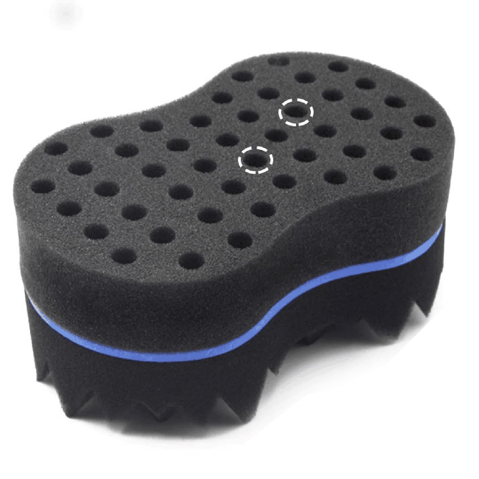 RioRand Esponja barbero torcido azul 4-5 pulgadas para peinados rapidos