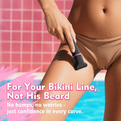 Risina Bikini Trimmer con cabezal reemplazable para mantenimiento fácil y higiénico.