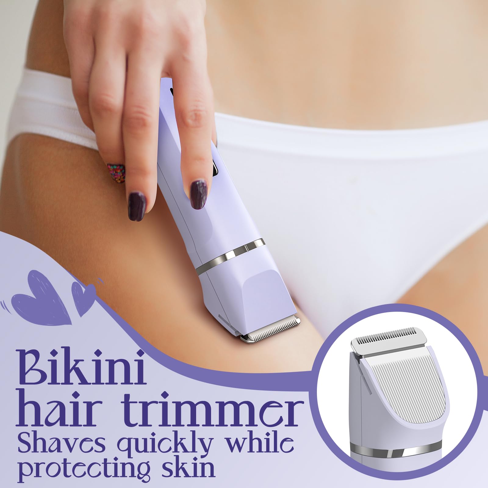 Risina razador eléctrico para mujer con filo cerámico y deslizamiento suave.