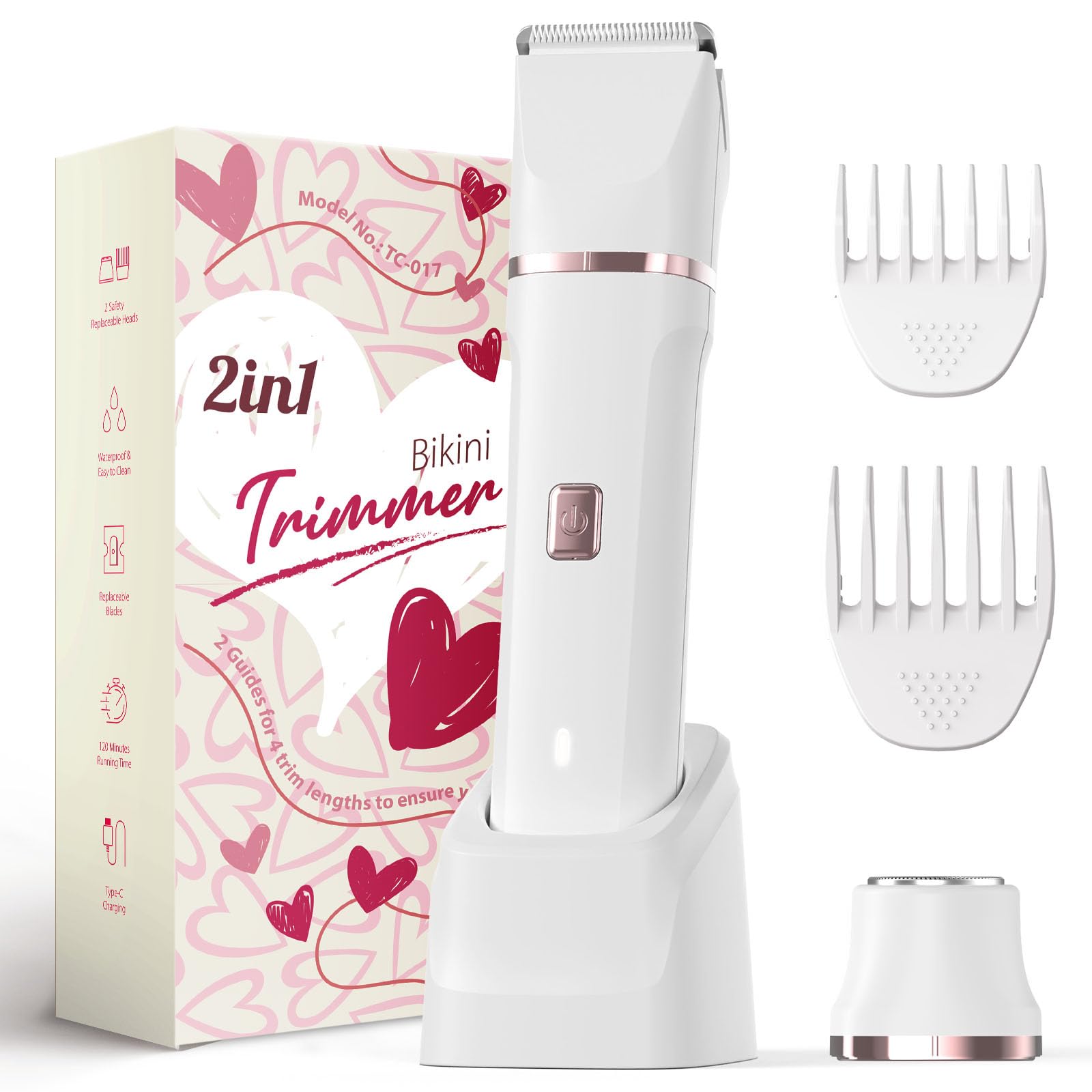 Risina recortadora para mujer con cabezal corporal ceramico para piel suave