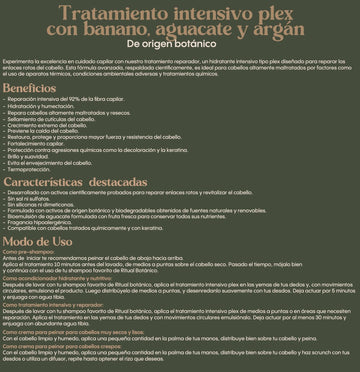 Ritual Botánico imagen de banano aguacate y argán para nutrición