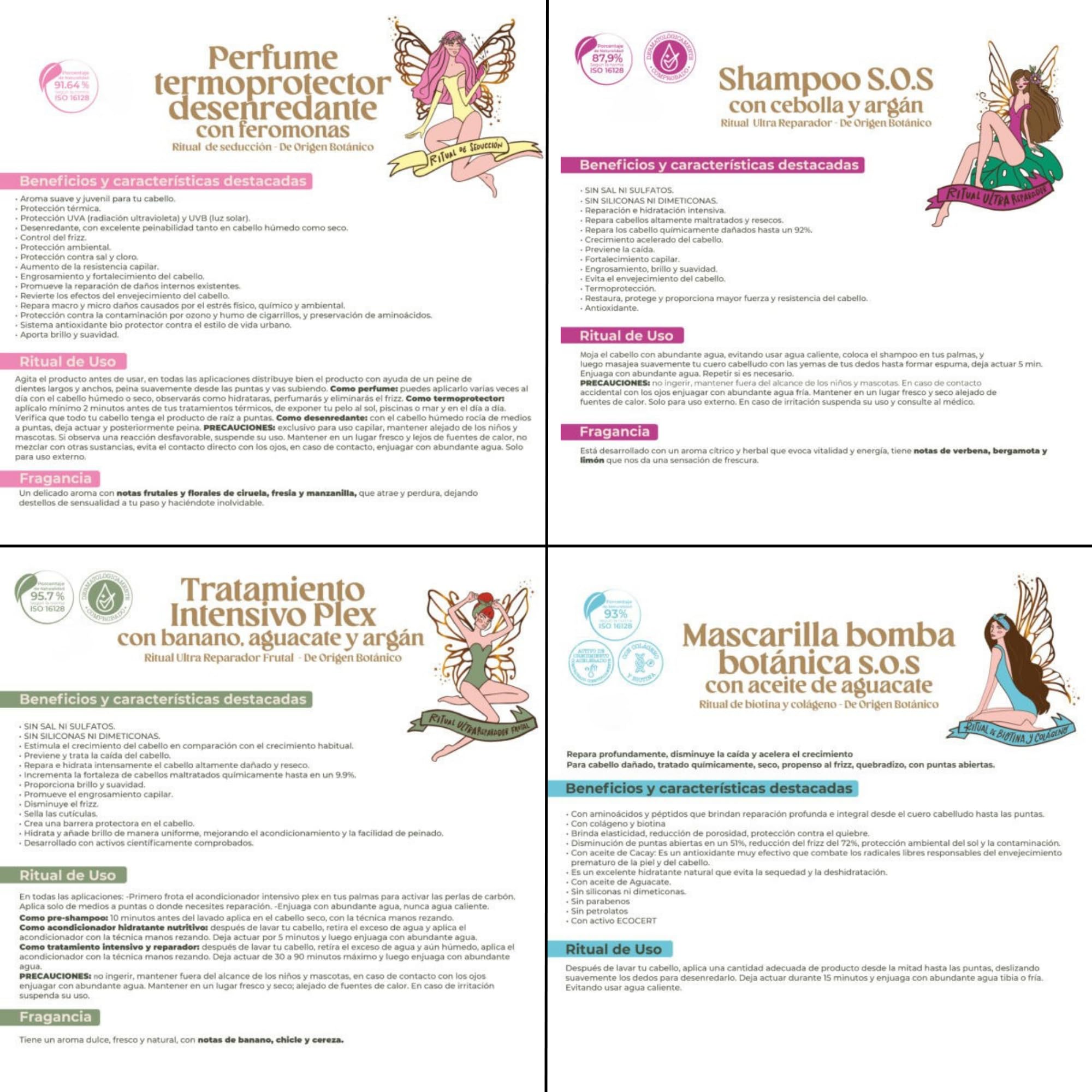 Skin Revolution Ritual Botánico Keratina Orgánica: mezcla de 12 aceites naturales para nutrición profunda.