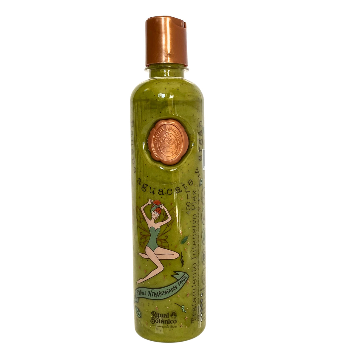 Ritual Botanico Plex en botella con platano, aguacate y argán para reparación suave.