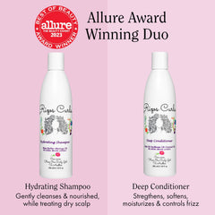 Rizos Curls acondicionador profundo en botella, rizos nutridos y desenredados.