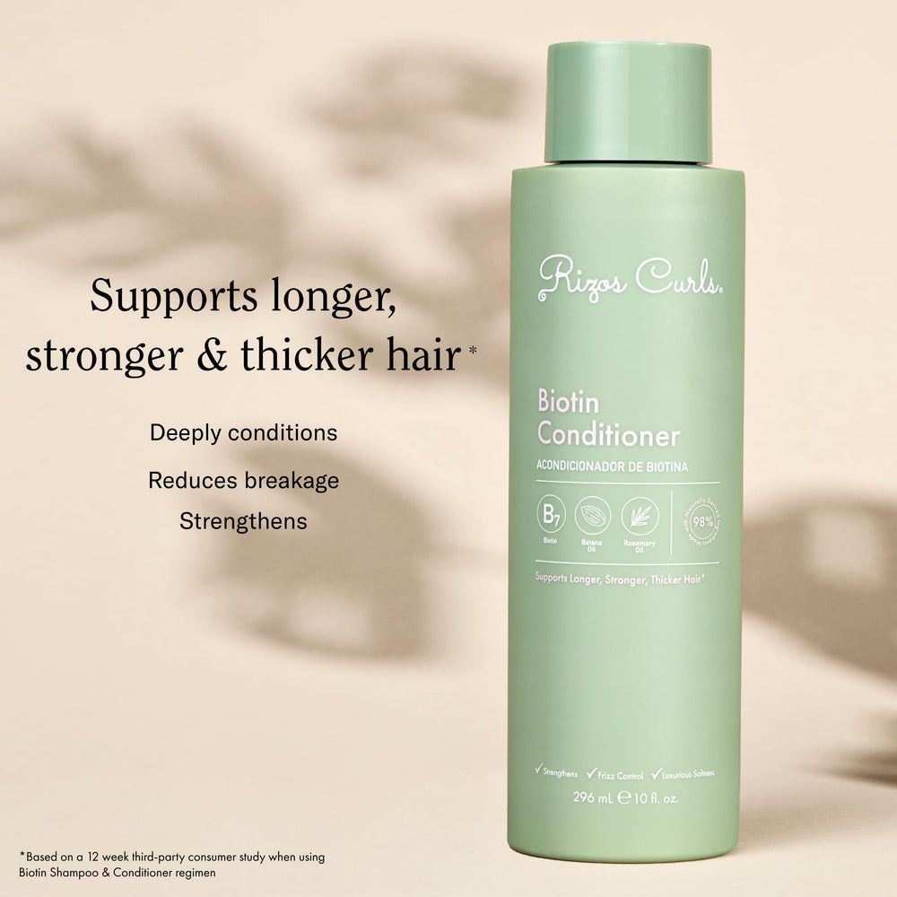 Rizos Curls Biotin Conditioner textura-cremosa facilita el desenredado.