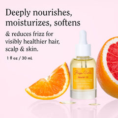 Rizos Curls Aceite Nutritivo: aplicación en la palma para nutrir rápidamente el cabello