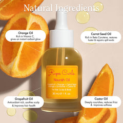 Rizos Curls Aceite Nutritivo: ingredientes de girasol, coco y argán