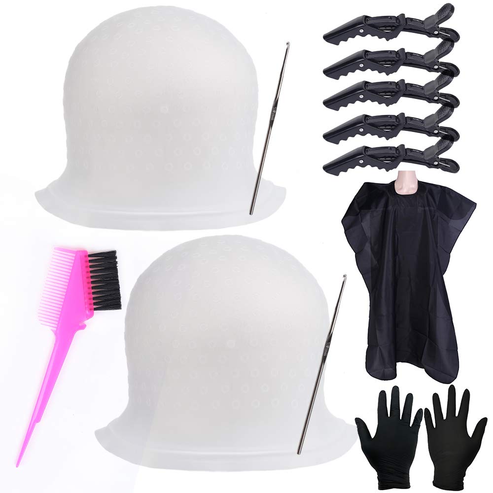 Gorra de silicona RJMBMUP para mechas, ajuste cómodo y seguro