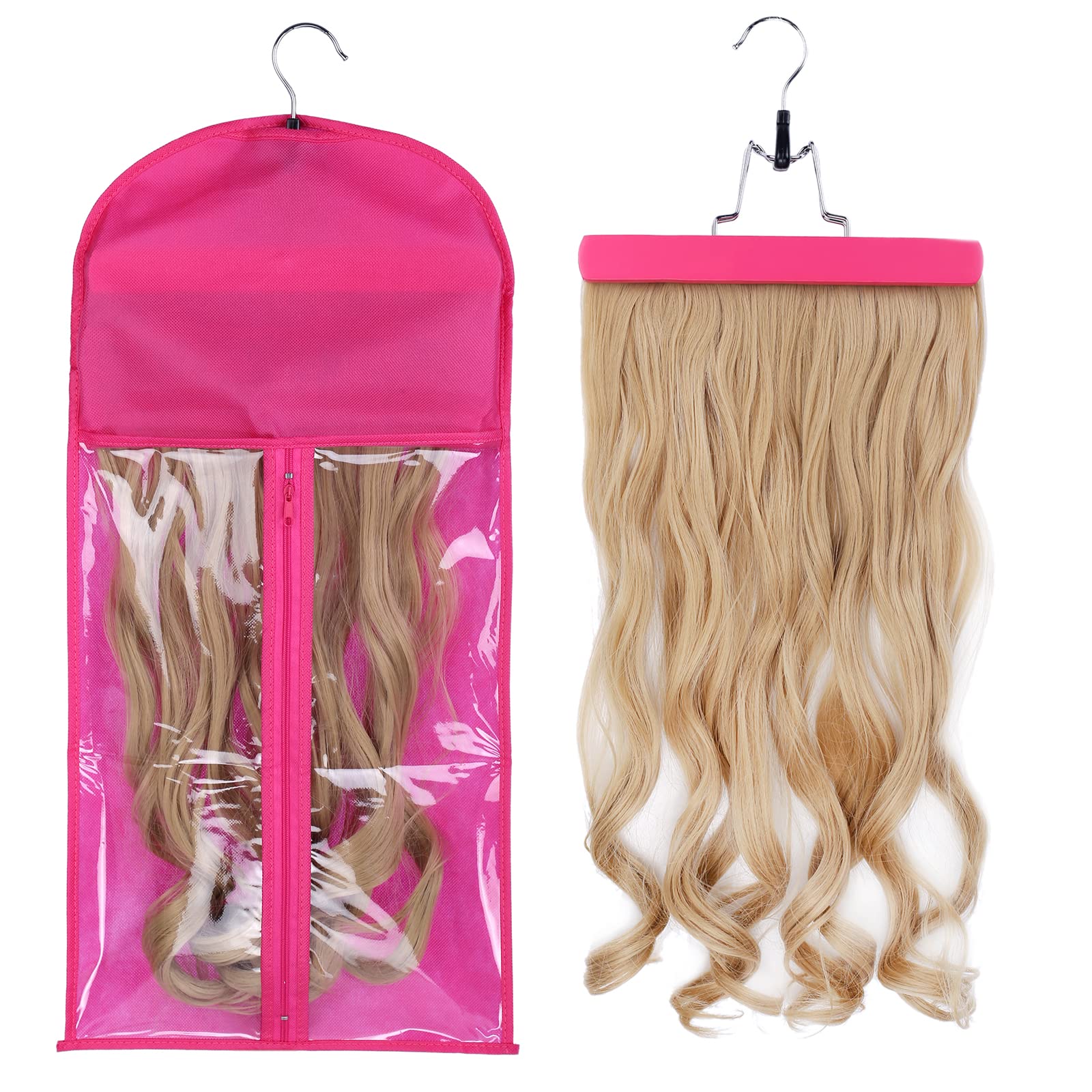 RJMBMUP percha organizadora para extensiones de pelo, mantiene orden y facilita secado
