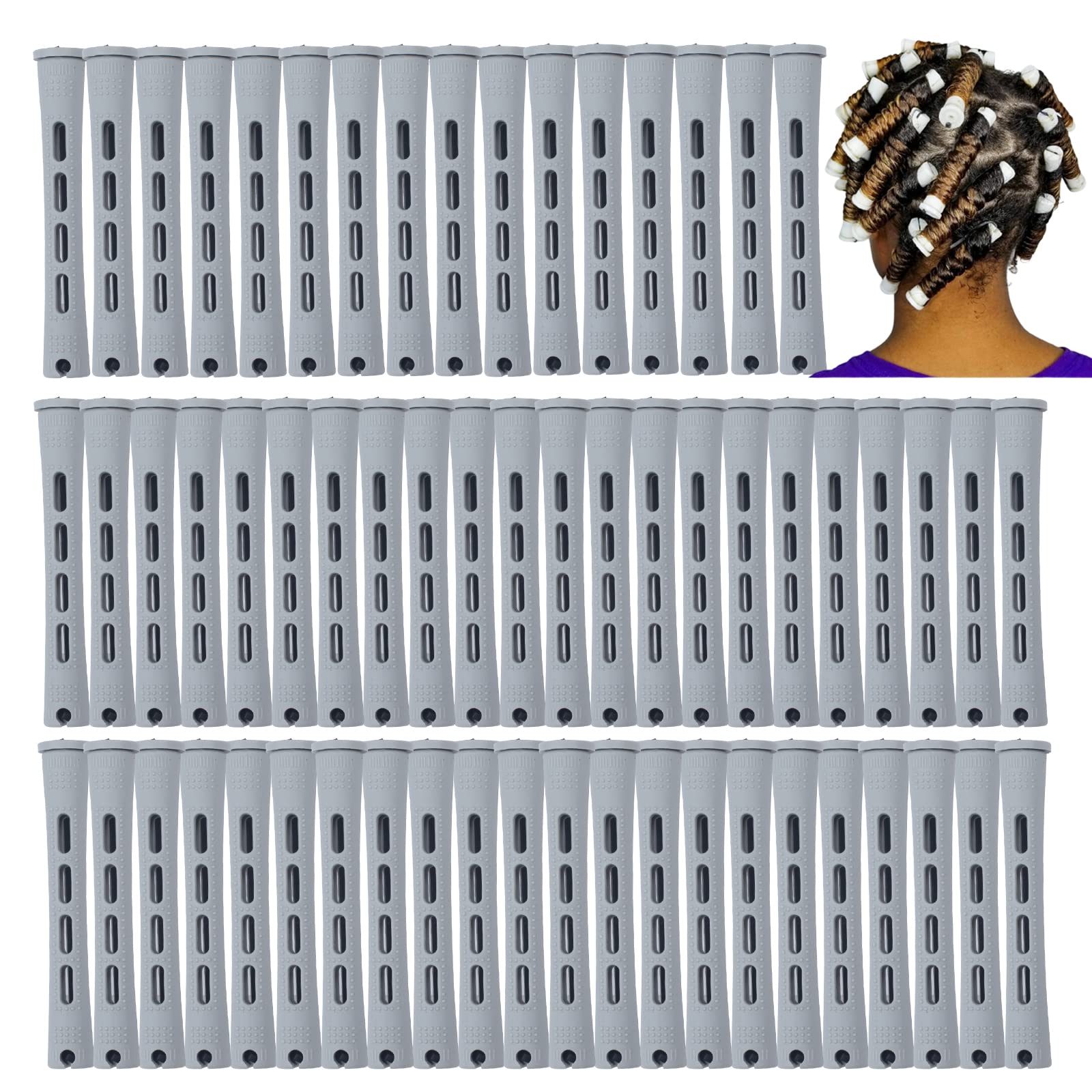RJMBMUP Perm Rods: set completo de 60 piezas para peinados en casa.