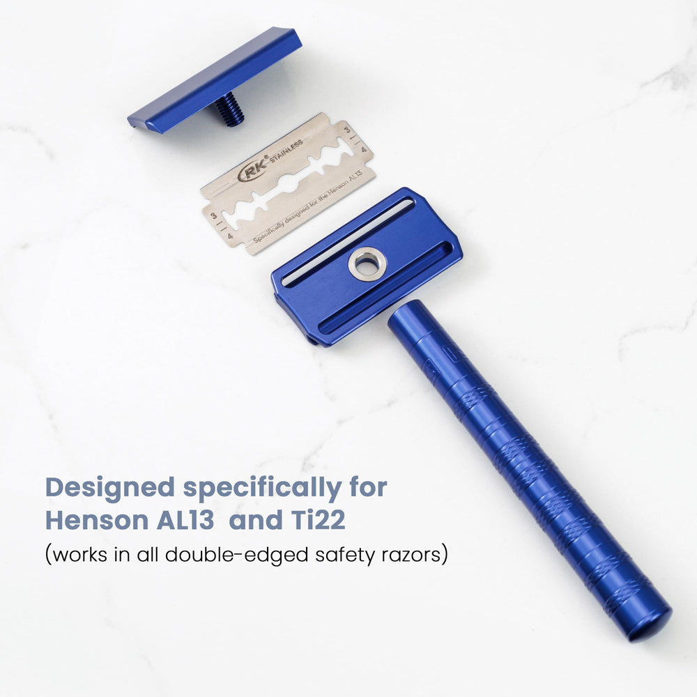 RK Shaving: acero inoxidable de alta calidad que resiste corrosión y mantiene filo.