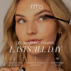 Regard noir profond avec le mascara RMS Beauty Straight Up.