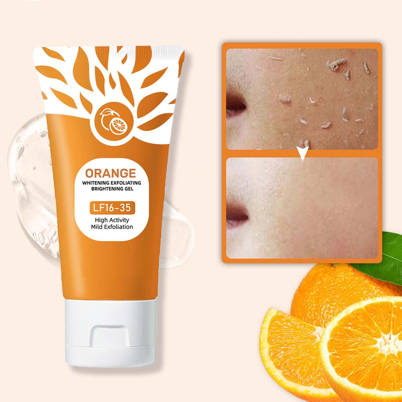 Aplicación facial del gel exfoliante para piel limpia tras uso.