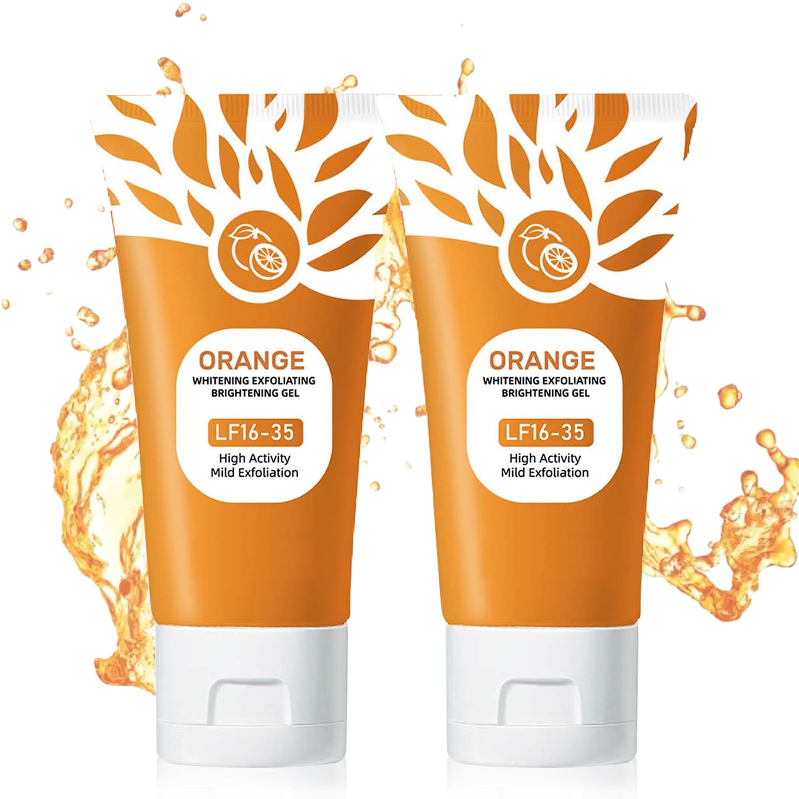 RnemiTe-amo gel exfoliante de naranja en botella para exfoliar suavemente.