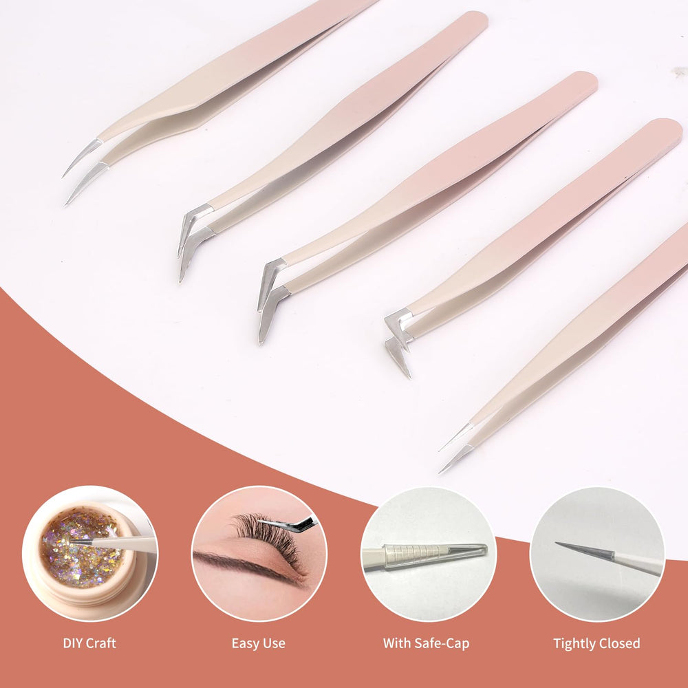 Diseño ergonómico de pinzas Rnodoilkfly para uso cómodo durante sesiones largas.