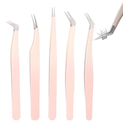 Pinzas rectas para extensiones de pestañas Rnodoilkfly con agarre preciso.