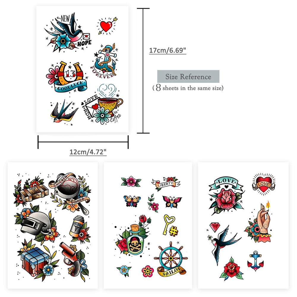Roarhowl tatuajes personajes divertidos, opción ligera para todas las edades