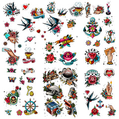 Roarhowl tatuajes retro 50s, colección llamativa para expresar estilo