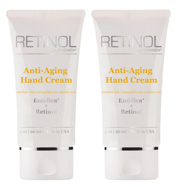 Robanda Retinol para manos en envase de 3 oz, hidratación profunda para piel áspera.