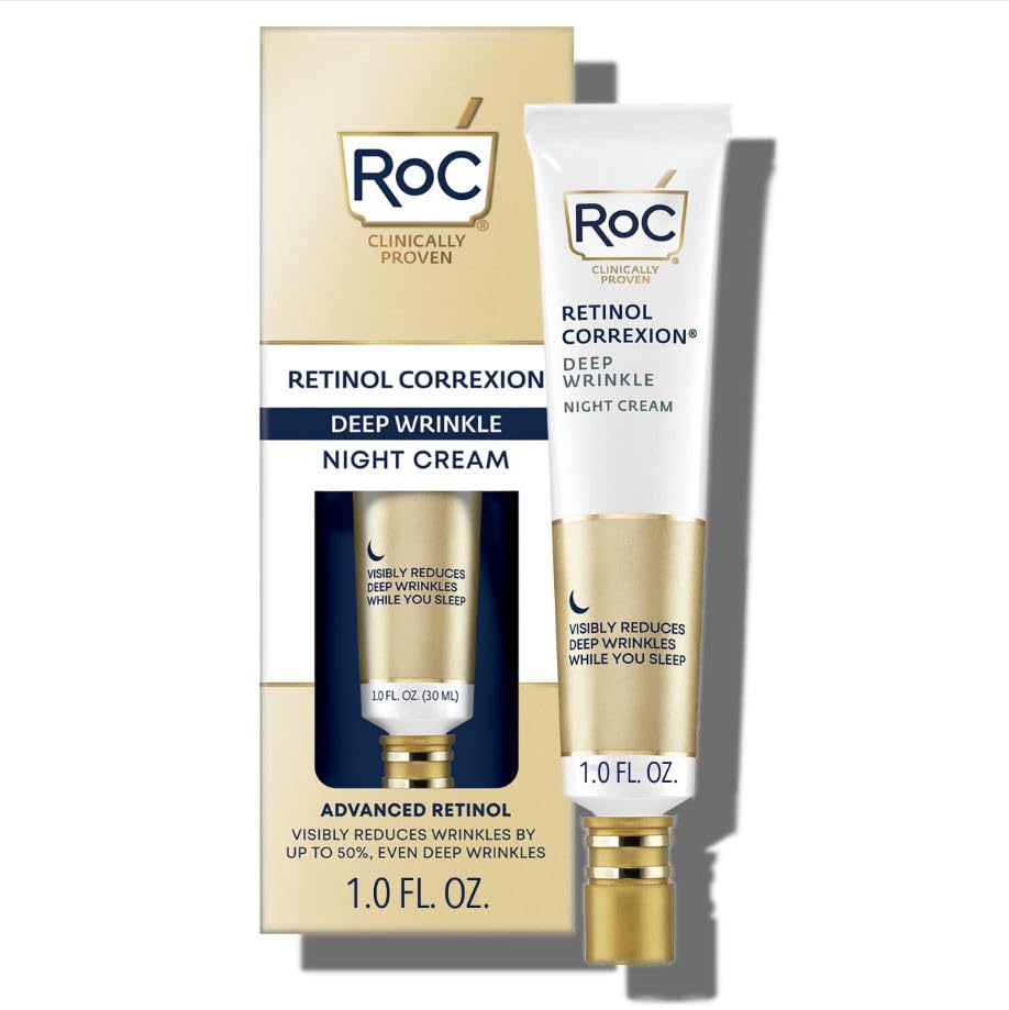 Peau visiblement plus ferme après RoC Retinol Correxion.