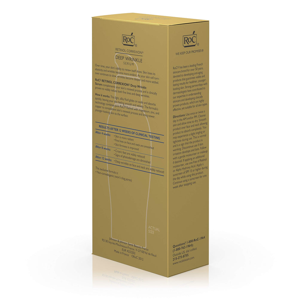 Reducción de arrugas en 12 semanas con RoC Retinol Correxion.
