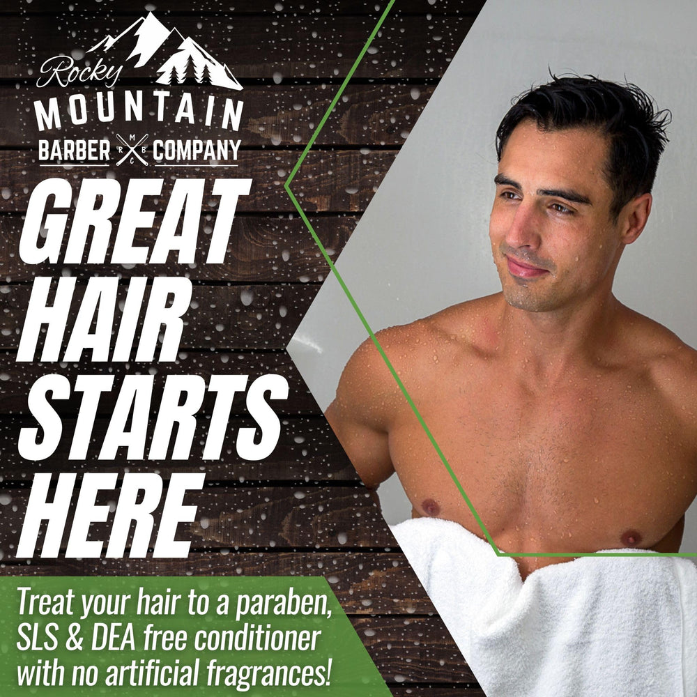 Rocky Mountain Barber Company Acondicionador aroma bosque menta para peinar con confianza.