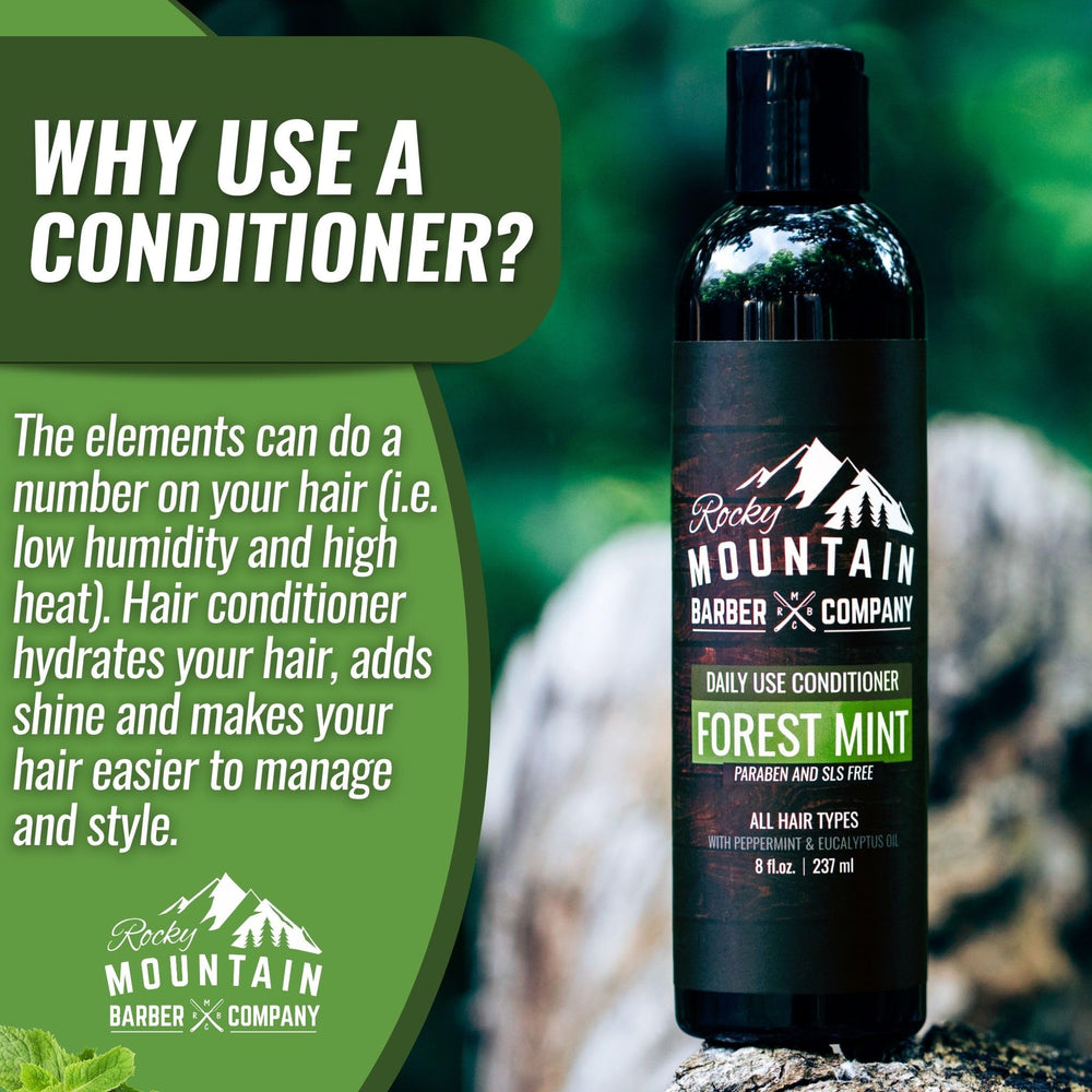 Rocky Mountain Barber Company Acondicionador textura suave facilita el peinado.