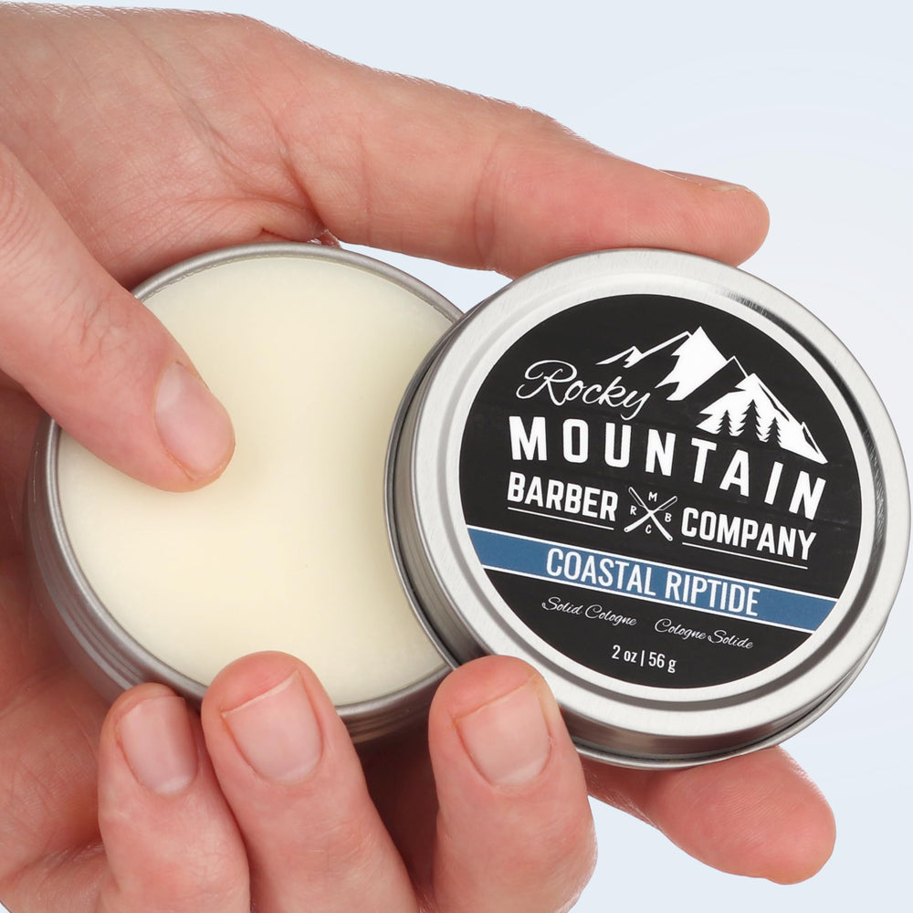 Portátil para viaje: lata Rocky Mountain Barber en la maleta