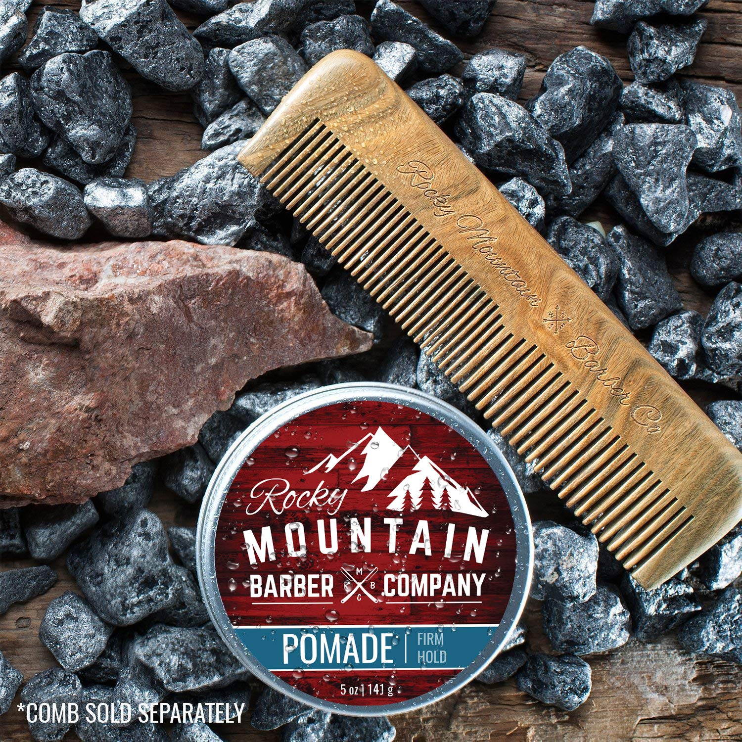 Producto hecho en Norteamérica por Rocky Mountain Barber Company en lotes pequeños