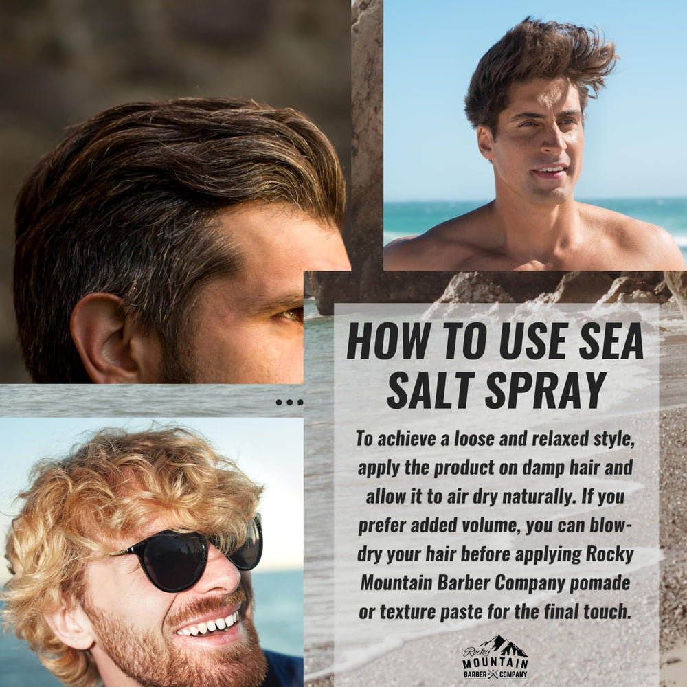 Rocky Mountain Barber Sea Salt Spray, fijación ligera para todo tipo de cabello