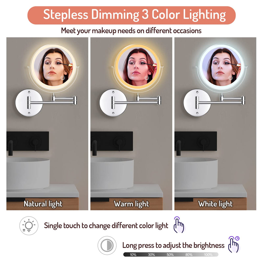 Rocollos iluminación de 3 colores para varios escenarios.