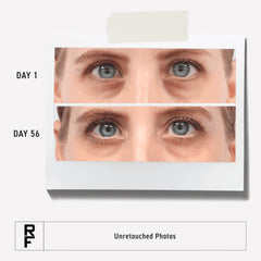 Aplicación suave del contorno de ojos RO DAN FIELDS Active Hydration Bright Eye Complex, textura ligera.