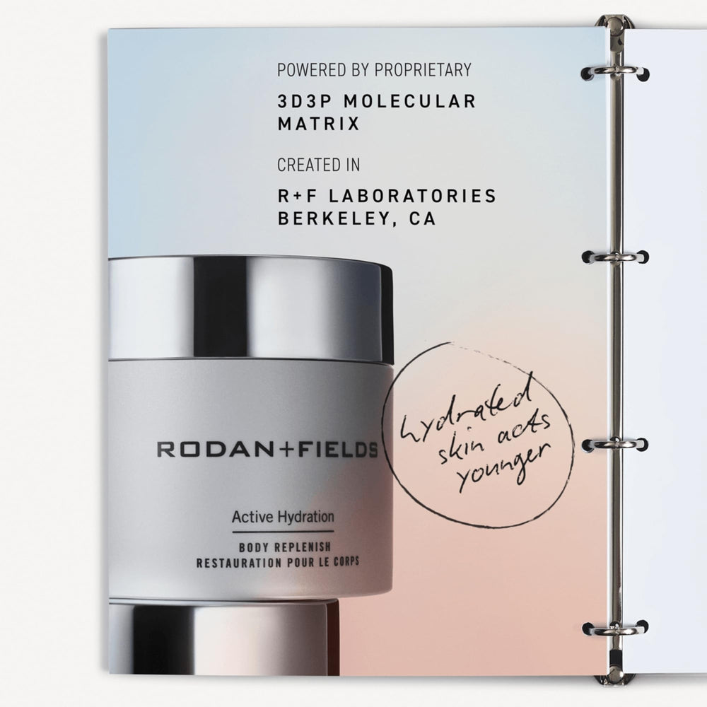 Rodan + Fields Hidratación Activa para Cuerpo, absorción rápida sin dejar grasa.