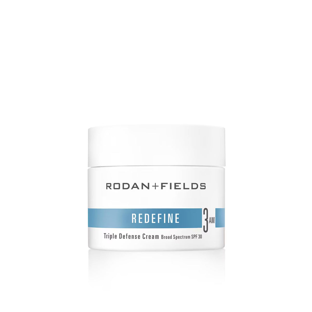 Rodan + Fields Redefine Triple Defense Cream, SPF30 amplio espectro para uso diario.
