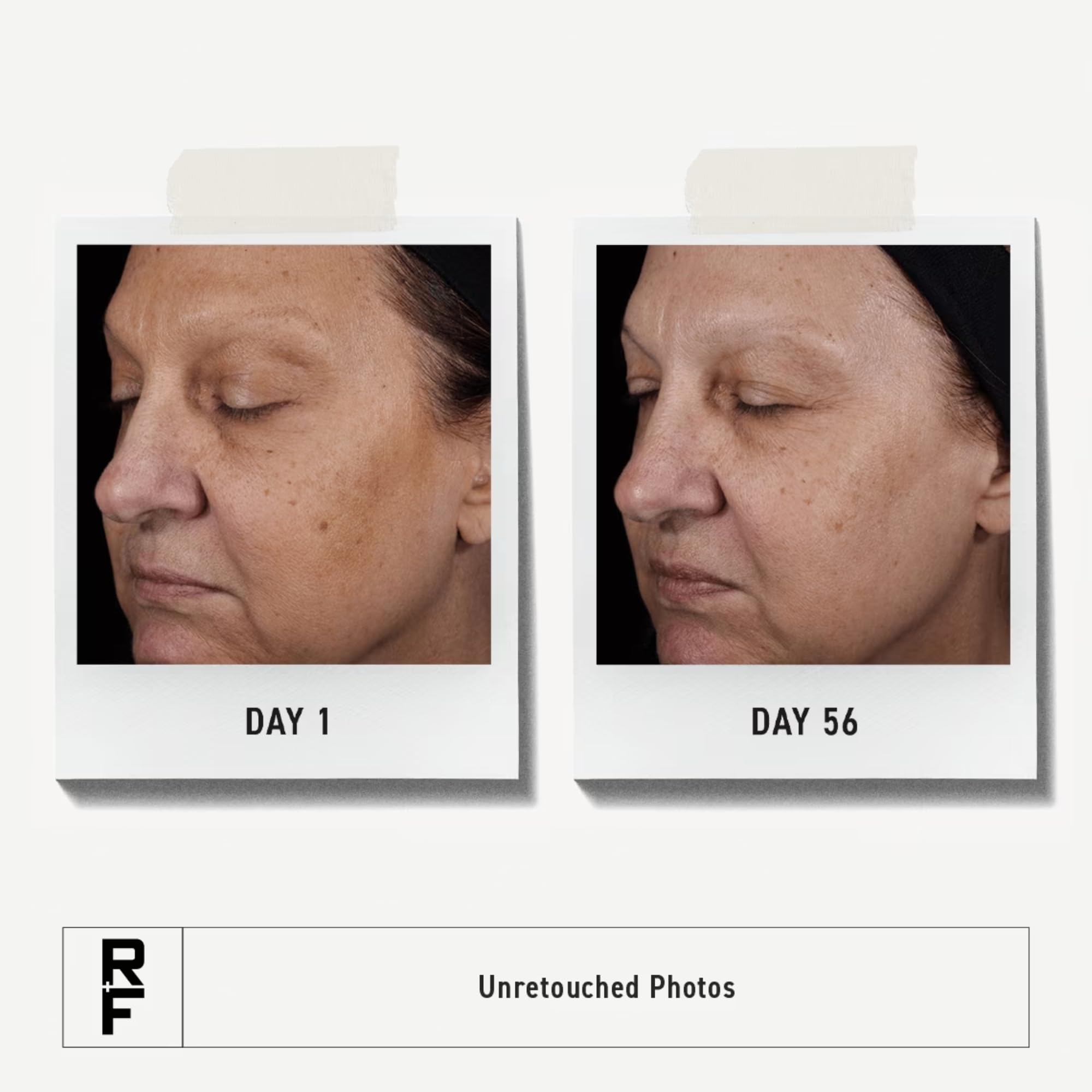 RODAN + FIELDS Reverse Exfoliating Cleanser, piel fresca tras el lavado.