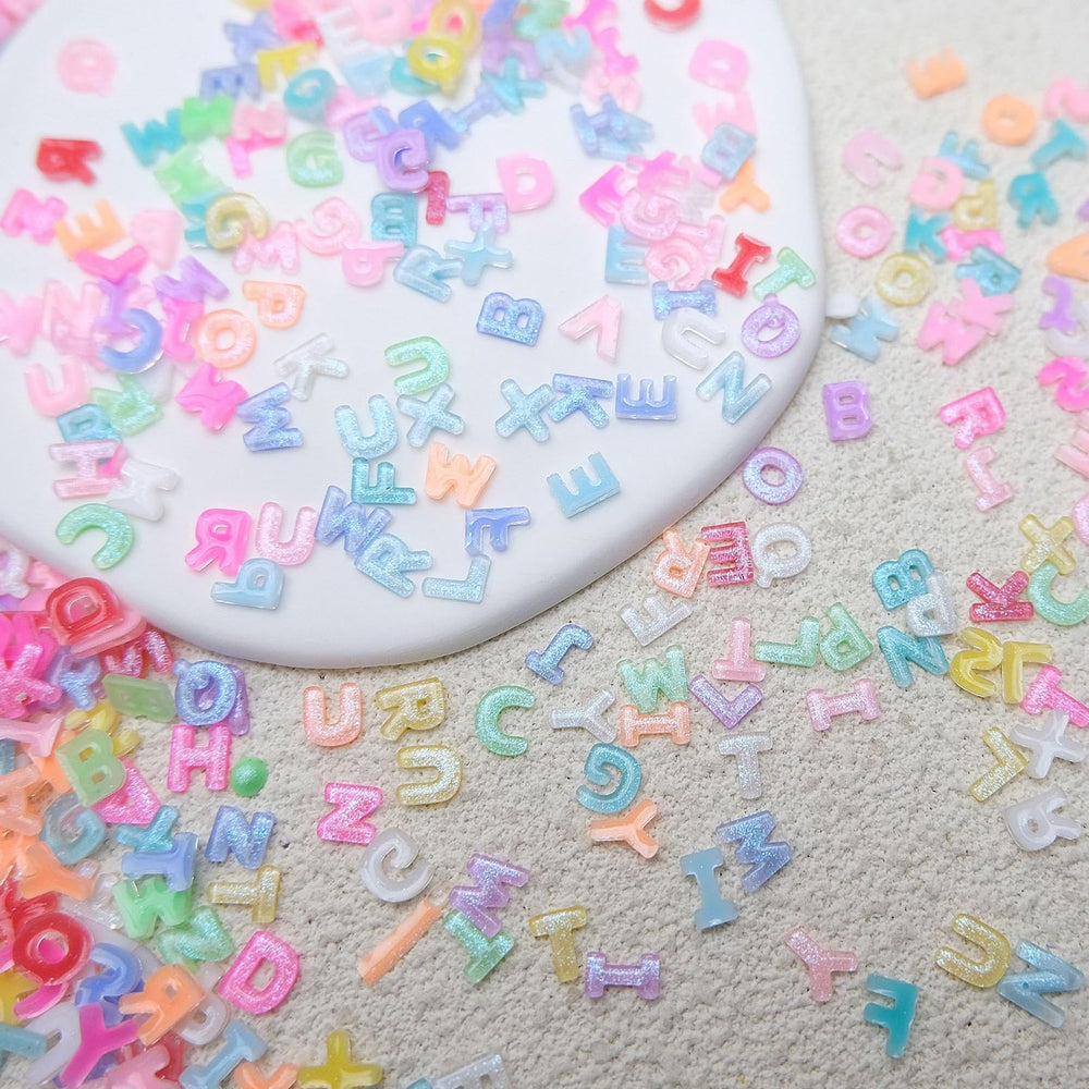 ROFIBUT piezas de letras aleatorias para uñas, perfectas para fiestas.