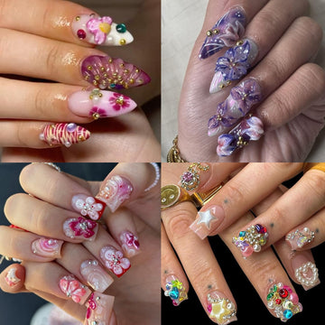 ROFIBUT juego colorido de dijes para manualidades de uñas