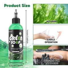 Rofitbest jabon verde para tatuajes, conjunto de dilución, uso práctico diario.