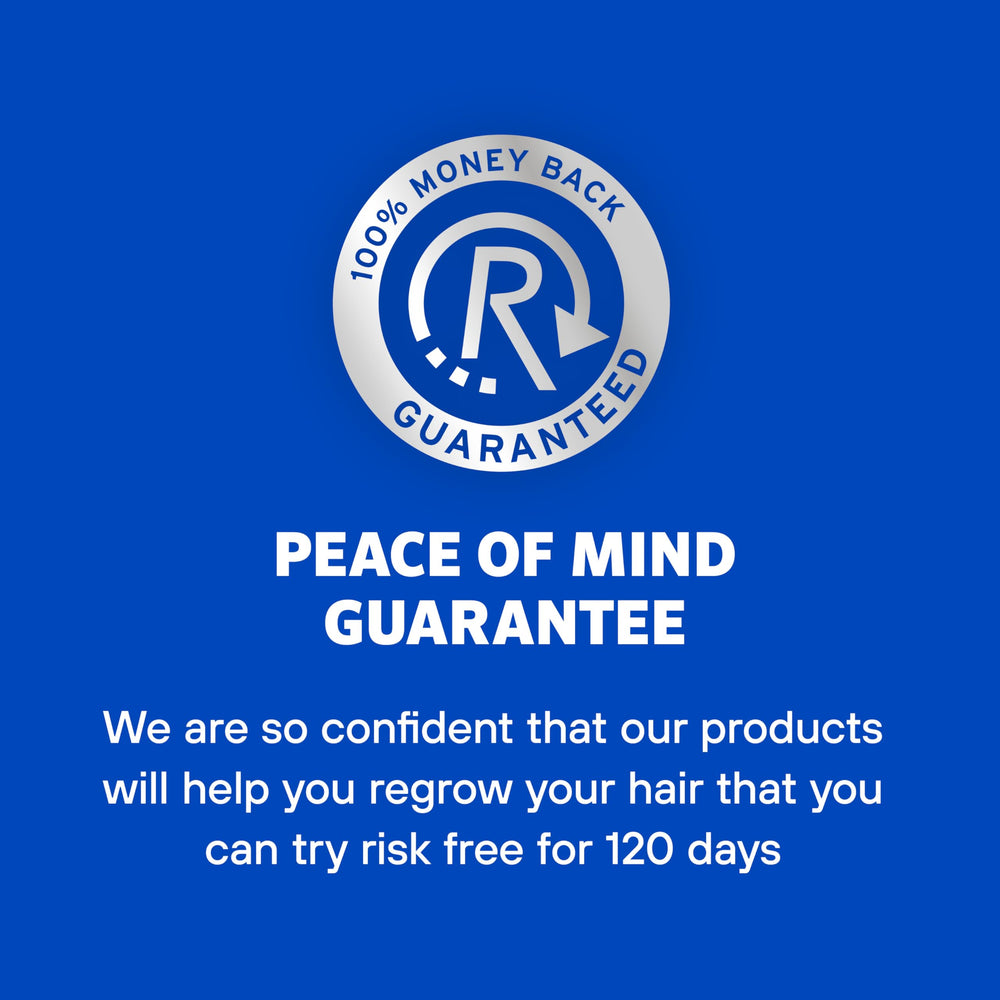 Cabello más denso en la parte superior con Rogaine.