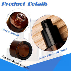 Paquete de 4 botellas ROHIJALE de vidrio ambar 60 ml