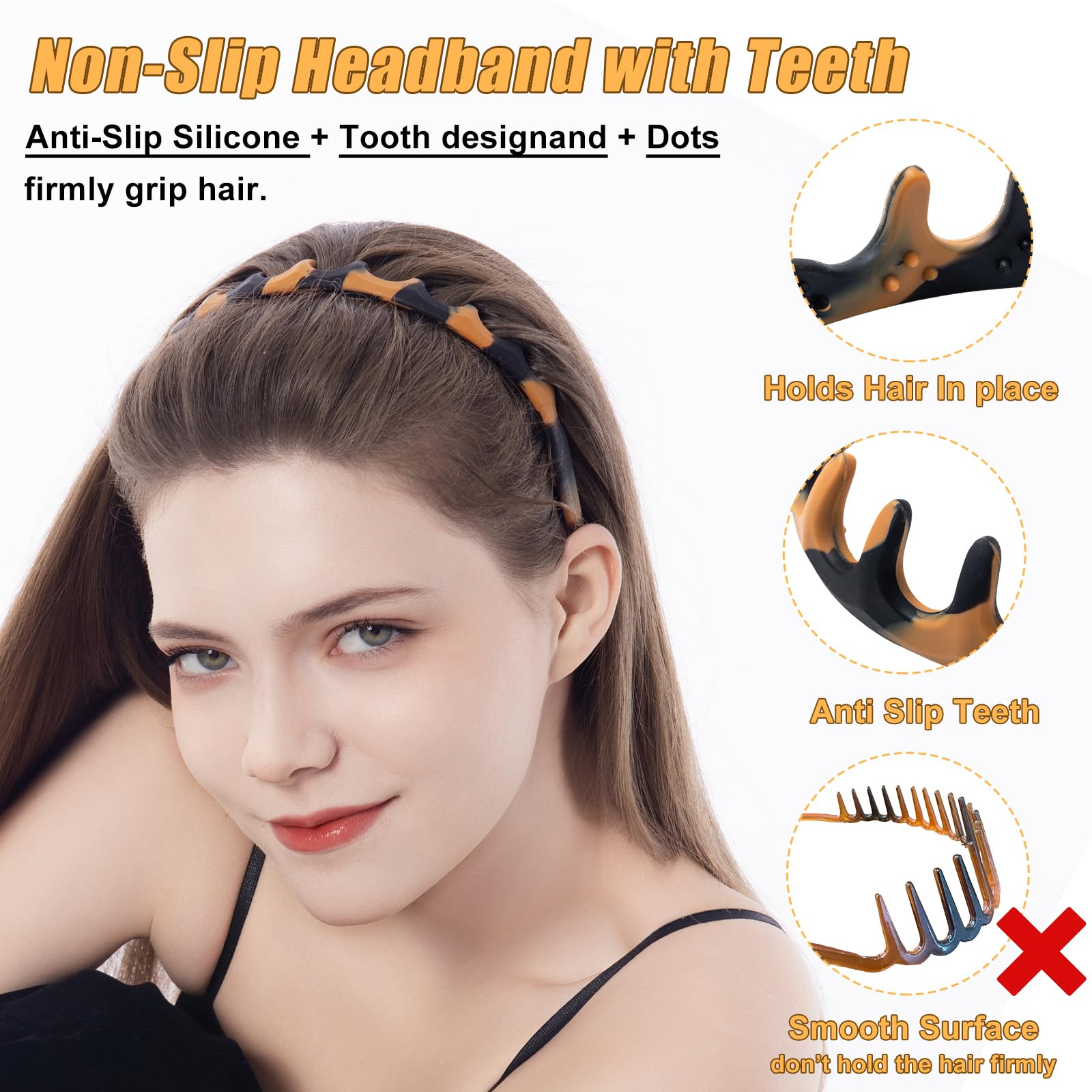 ROISDIYI diadema ergonómica de silicona para todo tipo de pelo