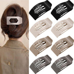 Rokateam pinzas negras brillantes, sujetan sin deslizamiento para el cabello.