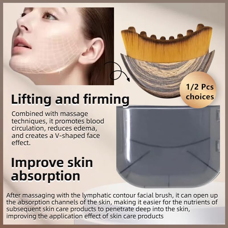 ROKATY cepillo contorno linfatico facial anti hinchazon para realzar la mandíbula