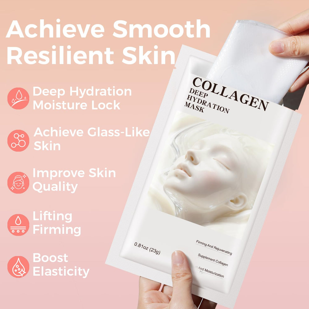 Rokelos collagen face mask hydrogel-essence ensures plush texture and deep absorption