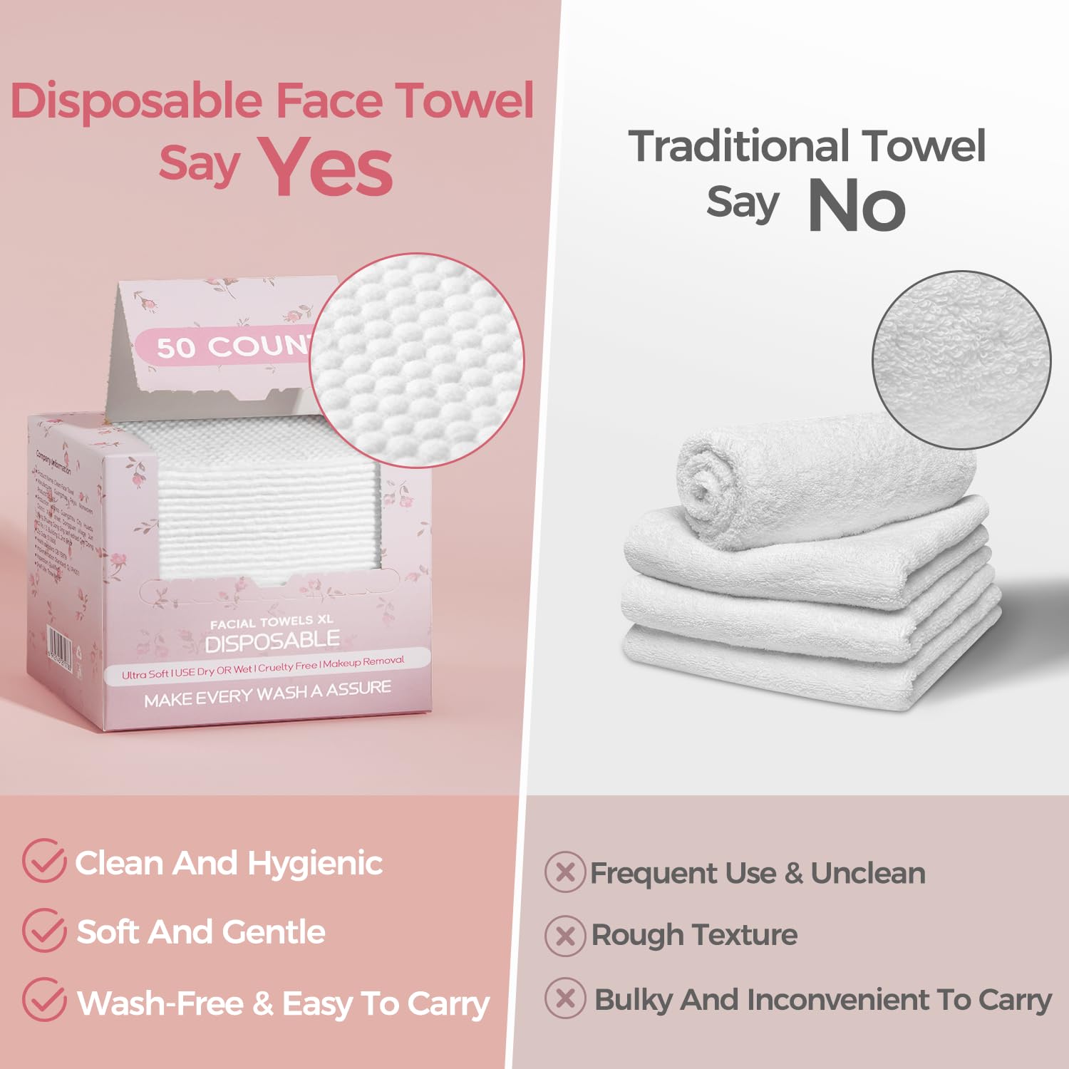 Rokelos: toallas para secar rostro sin pelusa y sin irritación.