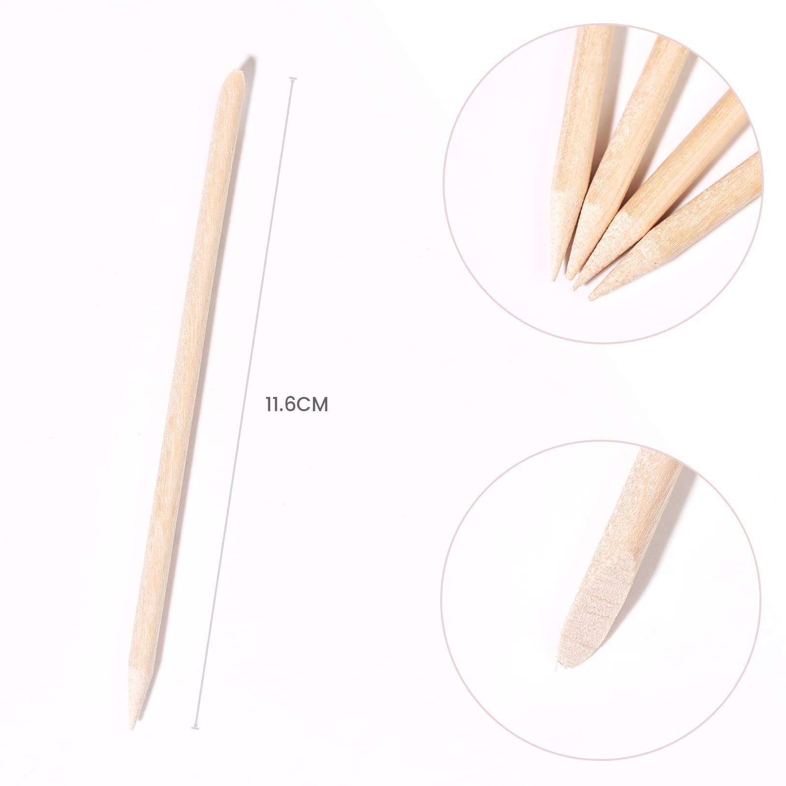 Rolabling palillos naranja empujar cutículas con control suave