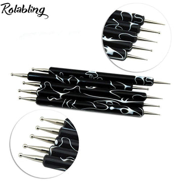 Rolabling punzones relieve doble punta para texturas y efectos en uñas