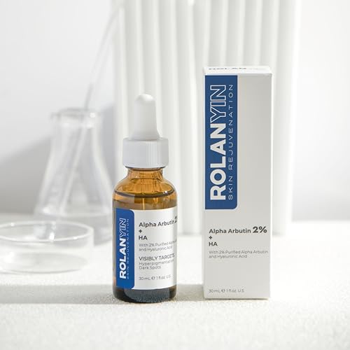 ROLANYIN Alpha Arbutin 2% + HA, fórmula suave para pieles sensibles.
